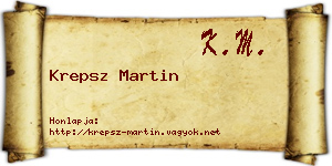 Krepsz Martin névjegykártya